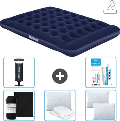 Produktbild von Bestway Luftmatratze - 2-Personen - 152 x 203 x 28 cm - Blau - Inklusive Zubehör