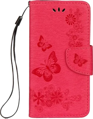 Produktbild von Mobigear Butterfly iPhone XS Hülle Klapphülle Geldbörse - Rot