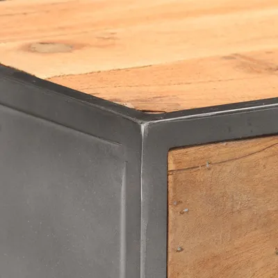 Image de Highboard avec tiroirs 45x30x100 cm Vieux bois massif