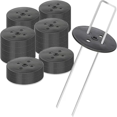 Productafbeelding van Beschermring voor Haringen 100 Stuks, Zwart, voor Tent en Tuin, Bescherming voor Grondankers