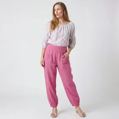 Produktbild von Leinenhose OriginalYou luftige Sommerhose Gummizug 38 - 54 für Damen Schlupfhose
