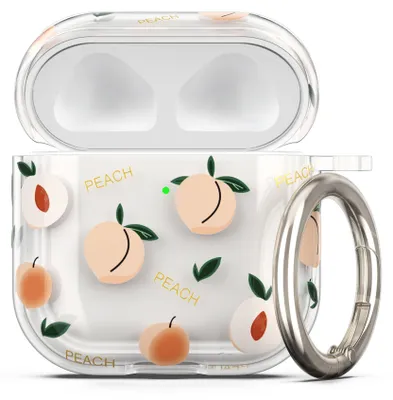 Produktbild von kwmobile Hülle kompatibel mit Apple Airpods 4 Case - Weiche TPU Schutzhülle - Cover in Altrosa Transparent Pfirsiche