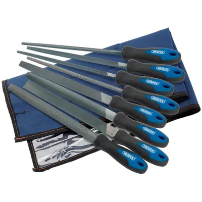 Zdjęcie produktu dla Draper Tools 44961, Zestaw pilników, Miękki uchwyt, 20 cm