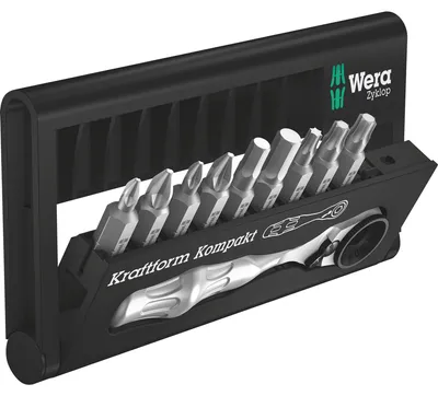 Produktbild von Wera 05073645001, 9 Stück(e), Hex (metrisch), Phillips, Pozidriv, Torx, PH 1, PH 2, PZ 1, PZ 2, TX15, TX20, TX25, 4,5 mm