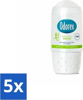Obrázok produktu pre Odorex - Dezodorant Roller - Natural Fresh - Prírodná sviežosť - 50 ml - Hodnotné balenie - 5 kusov