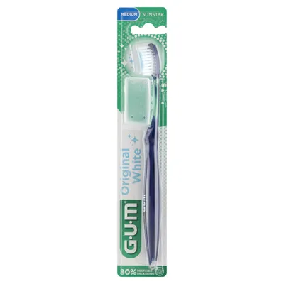 Obrázok produktu pre Sunstar GUM, Original White, Szczoteczka do zębów, średniej miękkości 563, 1 sztuka