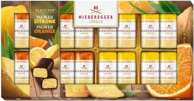 Produktbild von Niederegger Marzipan Klassiker Duo Ingwer-Orange und Zitrone 200g