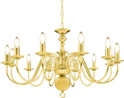 Immagine prodotto di Lampadario Dorato per 12 Lampadine E14