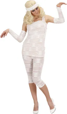 Obrázok produktu pre Biely halloweenský kostým múmie pre ženy Medium