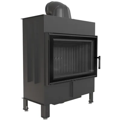 Produktbild von Kamineinsatz aus Stahl KRATKI LUCY 14 kW Ø 200 schwarz Verkleidung