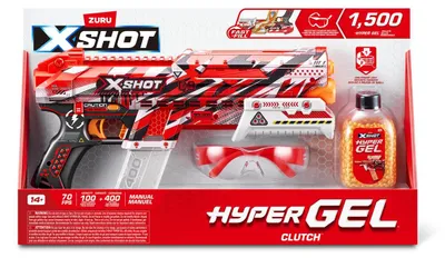 Image de Zuru X-Shot Hyper Gel Clutch 5000pcs Gel balle fusil28x48cm à partir de 14 ans