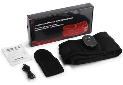 Produktbild von Wärme & Massagegürtel Hüfte Taille – 5 Temperaturen 3 Vibrationsmodi | 3000mAh Akku Touch-Fernbedienung