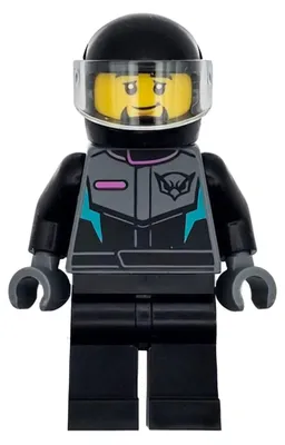 Imagen del producto de Figura LEGO de piloto de carreras, hombre, con traje de carreras y cabeza de halcón (cty1712)