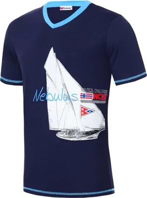 Produktbild von Nebulus T-Shirt AHOI Herren, Shirt, T-Shirt, V-Ausschnitt, Q2140 - Herren, navy, XXL