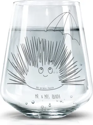 Produktbild von Mr. & Mrs. Panda Glas Seeigel - Transparent - Geschenk, Glasbecher, Leben, Achtsamkeit, Trinkgefäß, Wasserbecher, Tumbler, Selbstliebe, Meer, Selbstakzeptanz, Becherglas