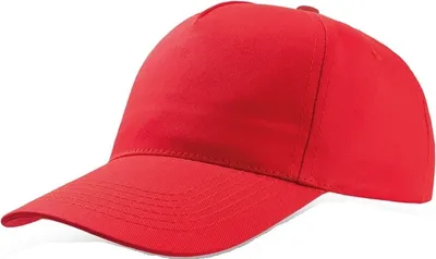 Image de Atlantis Casquette de Baseball avec 5 Panneaux AB220 (Taille Unique) (Rouge)