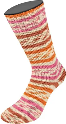 Produktbild von Lana Grossa - Meilenweit 6-fach 150g Marinella 9615 rost ecru zimtbraun pink