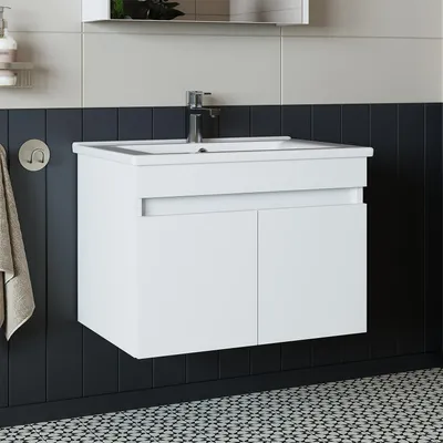 Produktbild von Roomart ATRIA-65 Badmöbel-Set 2-teilig 65 cm breit, Weiß