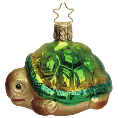 Produktbild von Christbaumschmuck Schildkröte Glas 7cm grün, 1 Stück