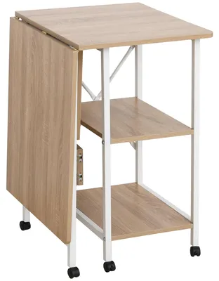 Produktbild von HOMCOM Klapptisch Tisch Schreibtisch Bürotisch Computertisch Mobil MDF Natur