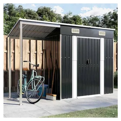 Produktbild von Gartenhaus mit Schleppdach Anthrazit 277x107x181 cm