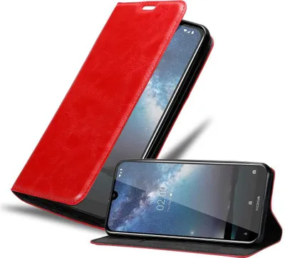Immagine prodotto di Cadorabo cover per Nokia 2.2 cover protettiva in rosso custodia per cellulare cover chiusura magnetica