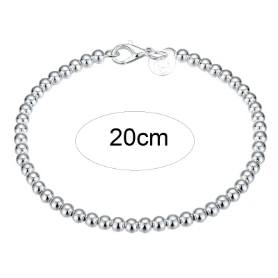 Produktbild von Armband versilbert, hübsche Damen-Handkette mit Karabinerverschluss zum Geburtstag