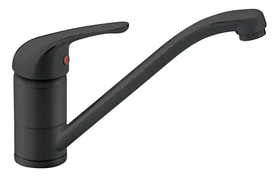 Produktbild von AquaCucina Armatur BASIC T9505S in SCHWARZ mit Schwenkauslauf / Küchenarmatur / Einhebelmischer
