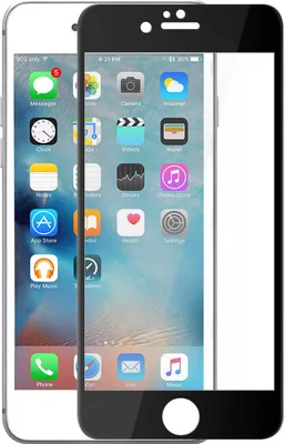 Obrázek produktu pro Ochranné sklo proti rozbití pro iPhone 6 / 6S - černé
