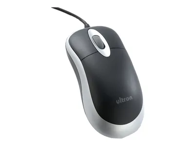 Produktbild von Ultron Maus UM-100 basic optical schwarz/silber USB retail