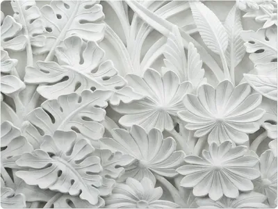 Produktbild von Florales Relief – Bodenschutzmatte – Stuhlunterlage 120x90 cm – Rutschfest – Hartbodenmatte