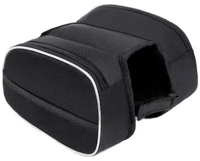 Immagine prodotto di Borsa da bici - Borsa singola - Supporto da telaio - Borse da bici per manubrio - Ideale per vacanze in bici, gite di un giorno e spostamenti quotidiani - Nero