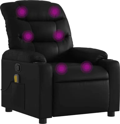 Produktbild von Massagesessel Schwarz Kunstleder