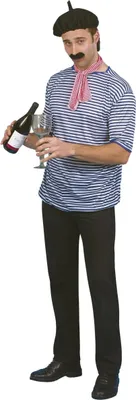 Produktbild von Fransman Verkleedset: shirt, baret, sjaal & snor