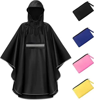 Produktbild von Famanu Regenponcho für Kinder, wasserdicht mit reflektierenden Details - 120–160 cm