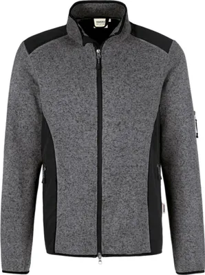 Produktbild von HAKRO Hakro Herren Strickfleecejacke Dawson #836 Gr. M anthrazit-meliert