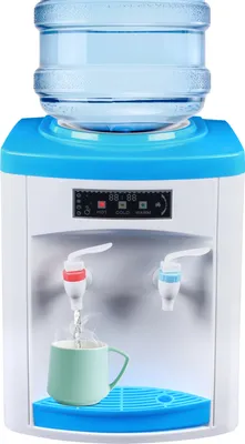 Produktbild von 5-18L Dozownik wody 550W Elektryczny schładzacz wody Dozownik wody pitnej Gorąca zimna fontanna do picia Maszyna do picia (biała + niebieska) do domu biurowego