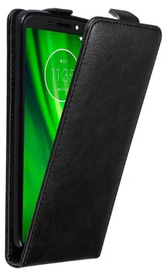 Produktbild von Cadorabo Hülle für Motorola MOTO E5 / G6 PLAY Schutz Hülle in Schwarz Flip Etui Handyhülle Case Cover