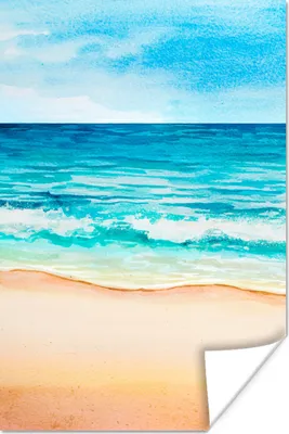 Produktbild von MuchoWow® Poster Strand - Golf - Meer 120x180 cm - Kunstposter