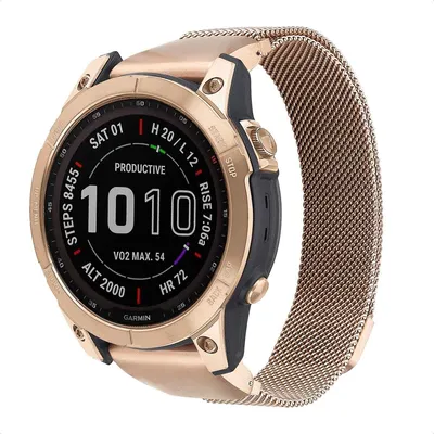 Immagine prodotto di Garmin Approach S60, Garmin Fenix 5 Plus, Garmin Fenix 6, Garmin Fenix 6 / 6 Pro, Garmin Fenix 6 Pro, Garmin Fenix 7, Garmin Fenix 7 Pro, Garmin Fenix E - 47 mm, Garmin Instinct Band: cinturino milanese imoshion QuickFit® per Garmin Watch