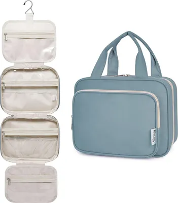 Produktbild von Hängende Kulturtasche für Reisen mit 4 Fächern Make-up-Tasche Organizer