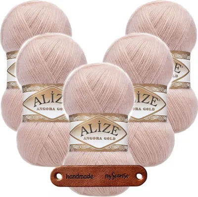 Produktbild von 5 x ALIZE Angora Gold 161 Powder mit Label