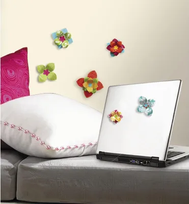 Image de Stickers FLEURS 3D repositionnables (23 Stickers)