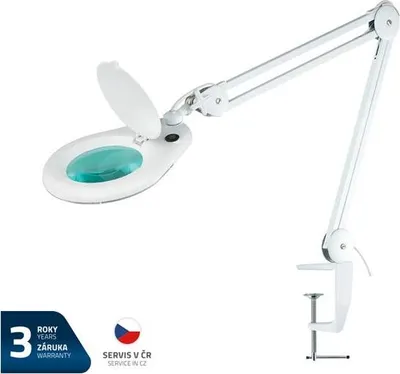 Obrázek produktu pro Stolní lupa s 2,25násobným zvětšením, 5 dioptrií, čočkou o průměru 127 mm a LED osvětlením GDM05
