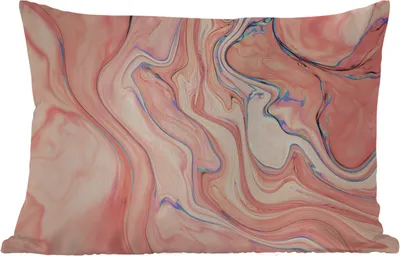 Produktbild von MuchoWow® Outdoor Kissen - Marmor - Pastell - Rosa - Blau - Marmoroptik - Abstrakt - 60x40 cm - Wetterfest - Lounge Kissen - Zierkissen - Kissen für Innenräume