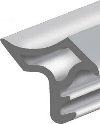 Productafbeelding van Translatieplaat K2378, zelfmontage, lengte 5 meter, voor inbouw, W-PVC, naturel grijs
