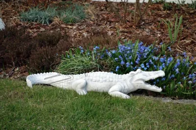 Produktbild von Garten Dekoration Krokodil Terrasse Stein Figuren Figur Statue Skulptur 103054