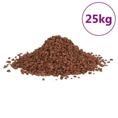 Obrázok produktu pre vidaXL Lávový granulát 25 kg červený 5-8 mm