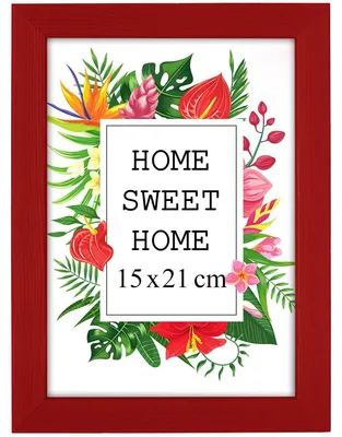 Obrázek produktu pro MG Design, rámeček na obrázky, 15 x 21 cm – vyrobený z pravého dřeva s akrylovým sklem, vhodný k zavěšení i k umístění na podložku, pro fotografie, plakáty a puzzle