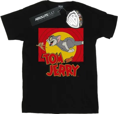 Produktbild von Tom And Jerry - "Chase Scene" T-Shirt für Herren BI52105 (XL) (Schwarz)
